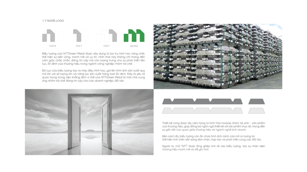 THIẾT KẾ BỘ NHẬN DIỆN THƯƠNG HIỆU NTTGREEN METAL